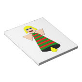 Christmas Angel Bell Notepad Notizblock (angewinkelt)