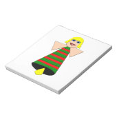 Christmas Angel Bell Notepad Notizblock (Rotiert)