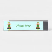 Christmas Angel Bell Personalisiert Schreibtischnamensplakette (Vorderseite )
