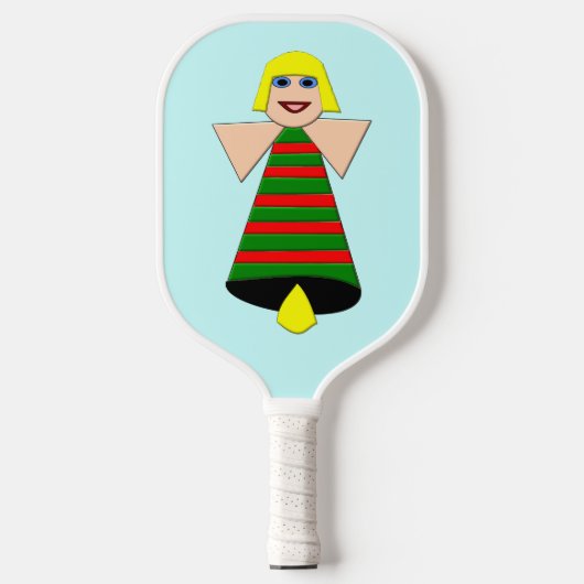 Christmas Angel Bell Pickleball Schläger (Vorderseite)