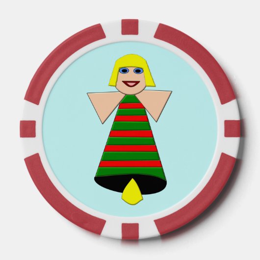 Christmas Angel Bell Pokerchips (Vorderseite)
