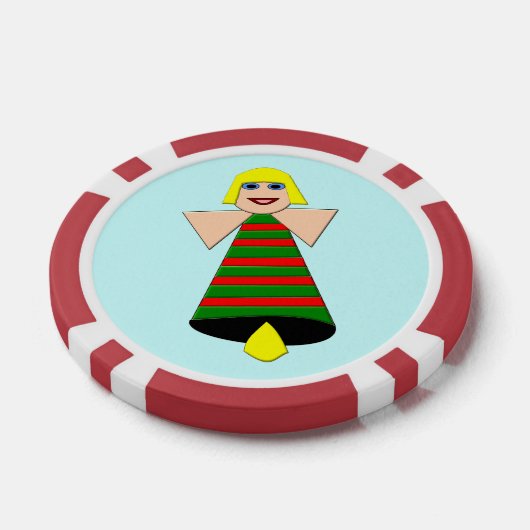 Christmas Angel Bell Pokerchips (Einzeln)