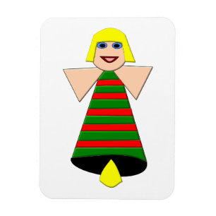 Christmas Angel Bell Premium Magnet