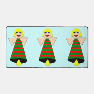 Christmas Angel Bell Schreibtischunterlage