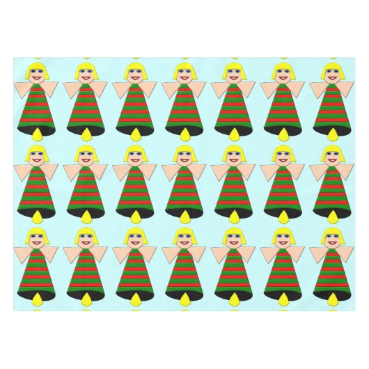 Christmas Angel Bell Tablecloth Tischdecke (Vorderseite (Horizontal))