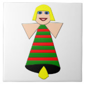 Christmas Angel Bell Tile Fliese (Vorderseite)
