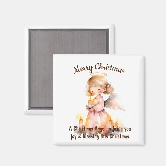 Christmas Angel Blessing Magnet (Vorderseite/Rückseite)