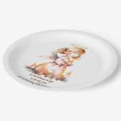 Christmas Angel Blessing Pappteller (Schrägansicht)