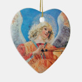 CHRISTMAS ANGEL Blue Sapphire Herz Keramik Ornament (Rechts)