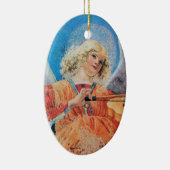 CHRISTMAS ANGEL Blue Sapphire Keramik Ornament (Rechts)