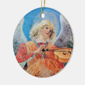 CHRISTMAS ANGEL Blue Sapphire Keramikornament (Links)