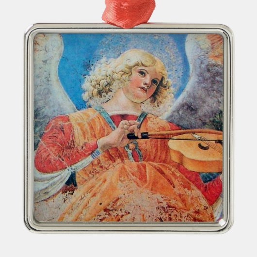 CHRISTMAS ANGEL Blue Sapphire Ornament Aus Metall (Vorne)