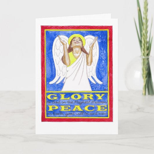 Christmas Angel Christlich Feiertagskarte (Vorderseite)