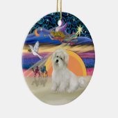 Christmas Angel - Coton de Tulear Keramikornament (Rechts)