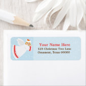 Christmas Angel Custom Rücksendeadressen-Aufkleber (Insitu)