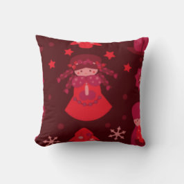 CHRISTMAS ANGEL DURCH PILLOW - ROTE ZUHAUSE-WAREN KISSEN