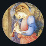 Christmas Angel Edward Burne-Jones Stickers<br><div class="desc">Engel Playing ein Flageolet, Tempera und Gold Farbe auf Papier, c. 1878 von Sir Edward Coley Burne-Jones. Die Palette ist aus der Renaissance gezeichnet, reich an Rot, Blau und Gold. Ideal für Weihnachtskarten, Geschenkpackungen, Einladungen und Notizen - schön und geschmackvoll das ganze Jahr hindurch. Matchkarten, Postkarten, Geschenketiketten und vieles mehr...</div>