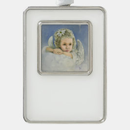 Christmas Angel Gerahmt Rahmen-Ornament Silber