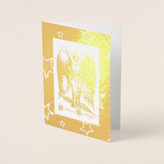 CHRISTMAS ANGEL GREETCARD Foil Card Folienkarte (Vorderseite)
