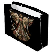 Christmas Angel Große Geschenktüte (Rückseite Schrägansicht)