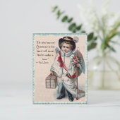 Christmas Angel Heart Feiertagspostkarte (Stehend Vorderseite)