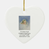 Christmas Angel Heart Keramik Ornament (Hinten)