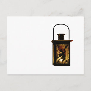 Christmas Angel Lantern Feiertagspostkarte