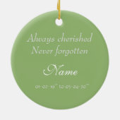 Christmas Angel Memorial Keramik Ornament (Hinten)