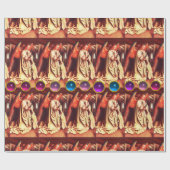 CHRISTMAS ANGEL MIT BLUE ,PINK,LILA GEMSTONEN GESCHENKPAPIER (Flach)