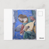 Christmas Angel Musician Melozzo da Forli Vatican Postkarte (Rückseite)
