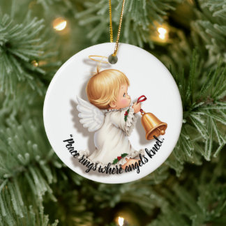 Christmas Angel Ornament with a Bell