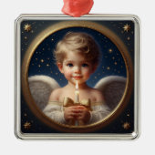 Christmas Angel Ornament with Candle Aus Metall (Vorne)