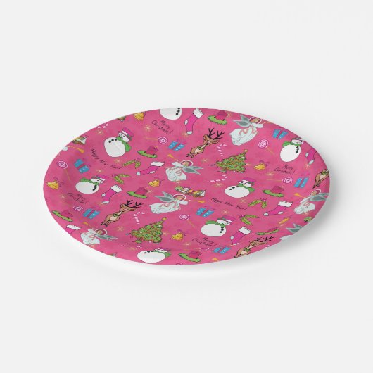 Christmas Angel Pappteller (Schrägansicht)