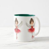 Christmas Angel – Peaceful Holiday Hot Drink Zweifarbige Tasse (VorderseiteRechts)
