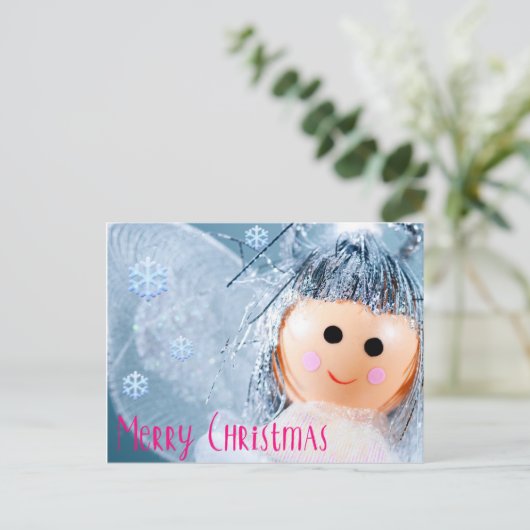 Christmas Angel Postkarte (Stehend Vorderseite)