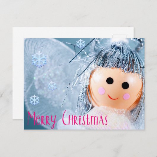 Christmas Angel Postkarte (Vorne/Hinten)