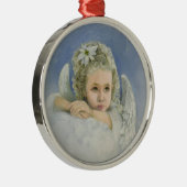 Christmas Angel Round Ornament Aus Metall (Rechts)