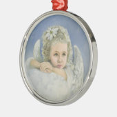 Christmas Angel Round Ornament Aus Metall (Links)