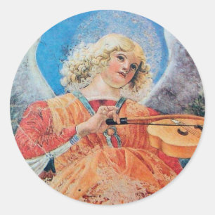 CHRISTMAS ANGEL RUNDER AUFKLEBER