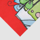 Christmas Angel Santa Angel Tissue Paper Red Seidenpapier (Detail)