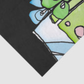 Christmas Angel Santa Tissue Paper Black Seidenpapier (Detail)