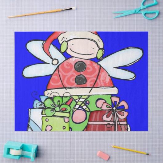 Christmas Angel Santa Tissue Seidenpapier (Basteln)