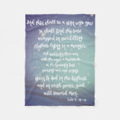 Christmas Angel Scripture Fleecedecke (Vorderseite)