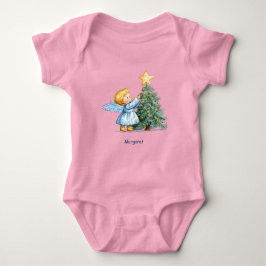 Christmas Angel Sweet and Heartfelt Personalize Baby Strampler