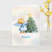 Christmas Angel Sweet and Heartfelt Personalize Karte (Gelbe Blume)