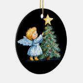 Christmas Angel Sweet and Heartfelt Personalize Keramik Ornament (Rechts)