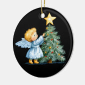 Christmas Angel Sweet and Heartfelt Personalize Keramik Ornament (Links)