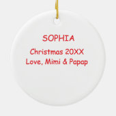Christmas Angel Sweet and Heartfelt Personalize Keramik Ornament (Hinten)