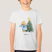 Christmas Angel Sweet and Heartfelt Personalize Tri-Blend Shirt (Vorderseite)