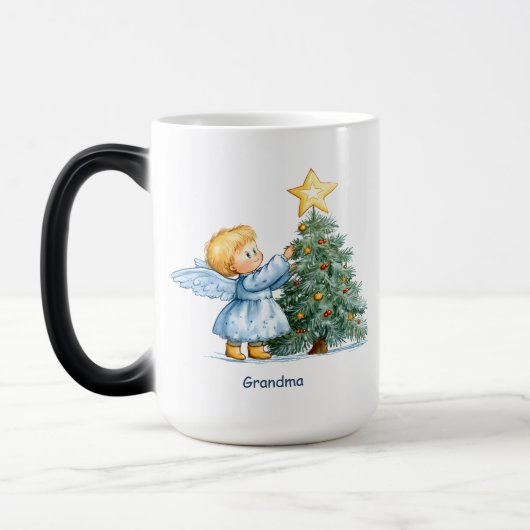 Christmas Angel Sweet  Heartfelt Personalize Verwandlungstasse (Links)